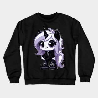 Goth Unicorn Cute Kawaii Pastel Goth For Emo Crewneck Sweatshirt